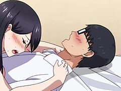 Oh wow, the schoolgirl with big tits rides the otaku and gets creampied!