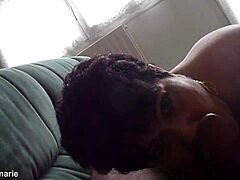 Amateur bitch receives facial after intense blowjob and cumshot in homemade scene.