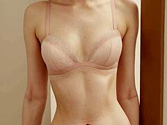 Cute lingerie models posing in flower panties