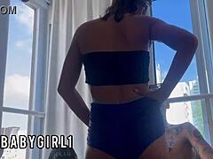 Skinny tattooed pornstar gets fucked by cousin.