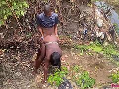 Outdoor Babe Gets Fucked Hard In The River Yard By Black Cock