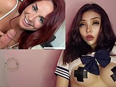 busty milf fucks stepson alone at home