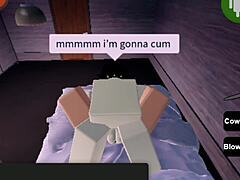 Big tits bouncing on monster cock in sex roblox scene