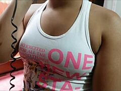 Cuckold FILMS Wife TEASING Gas Delivery Guy OUTDOORS