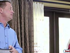 Astrid Receives A Deepthroat Blowjob, Gets Fucked With A Monster Cock, And Takes A Facial Cumshot