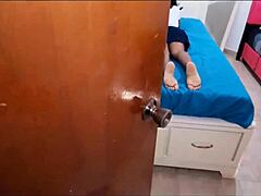 Stepfather hunts stepdaughter's pussy in uniform before studying. Latina amateur endures hardcore fucking.