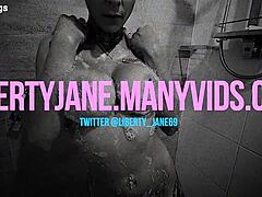 Liberty Jane's solo dildo play with huge orgasm 😊