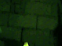 Shemale ting xuan puts on butt plug while taking a walk and masturbates