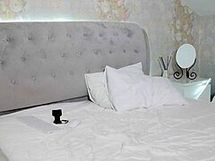 Student With Big Tits Undresses After Studying