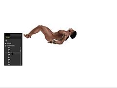 black toon fucks in various positions in the shop.