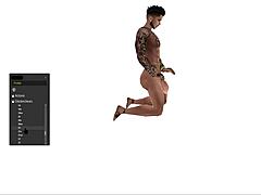 black toon fucks in various positions in the shop.