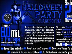 Intense Halloween Party With Colombian Swingers And Group Action