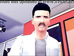 Solo male intriguingly turns into threesome with masturbation and cumshot