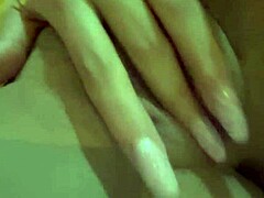 Beautiful Latina Masturbates With Dildo Before Club Night, Intense Orgasm