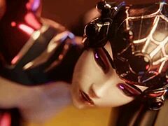 widowmaker takes a massive anal creampie, her ass filled deep with cum.