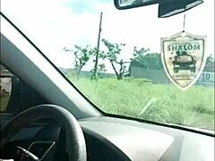 Black Man Shows Huge Cock in Public Outdoor Setting