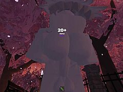 Roblox character engages in passionate fucking with a girl in the park.