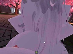 Roblox character engages in passionate fucking with a girl in the park.