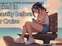 Girlfriend Locks Boyfriend In Chastity Days Before Her Cruise Trip For Femdom Fun