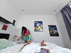 Helen Star rewards me with sex for cleaning the house in various positions