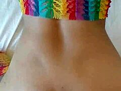 Candie Cross says, Am I a natural? bent over in doggystyle POV.