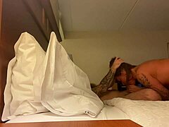 Deep throat my big cock in hotel