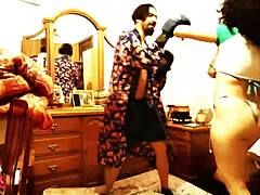 chubby colombian babe wrestles and fucks outdoors in ring