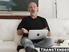 redhead shemale khloe kay dicked and blasted with cum, this ts beauty enjoys every moment