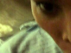 Lila, the French amateur, eagerly swallows every drop of cum after her blowjob session