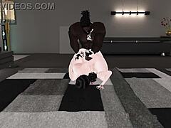 Bbcvu - HARDCORE FUCK BIMBO PART 1 with Big Black Cock Pounding Huge Tits and Anal!