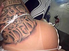 Gostosa with Big Ass Gets Bent Over in Lingerie for Creampie Doggystyle