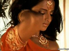 hey, check out this brunette milf friend dancing in her erotic indian style, it's like oriental girlfriend dreams come true