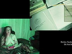 Hey, check out this naked lake house playthrough part 3 with the fat brunette bbw showing off her big tits, big ass, natural tits, glasses, and long hair in the game.