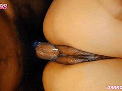 subtle pov close-up of asian beauty in hardcore moment with creampie finish