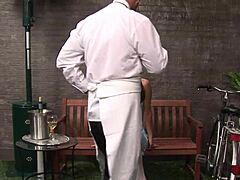 Tammie takes an intriguing break during her bike ride adventure