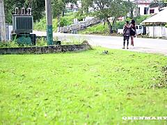 i was exercising yoga on the road when i met this horny guy who fucked my wet pussy hard outdoors