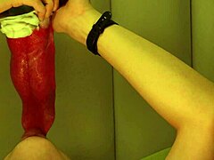 i feel that giant wolf's rough tongue invading my mouth hole as a male college student