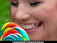 Bracefaced - Teen 18+ Poppy Pleasure With Braces And Pigtails Gets Fucked Hardcore