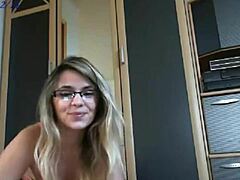 Hey, check out Sexydea having fun with her glass dildo, that big ass looks so horny and inviting