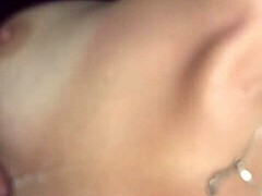 Amateur Cumshot Covers Huge Tits from Big Cock Action in Detailed Scene