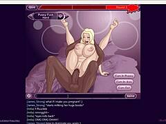 Tetona blonde with big tits craves my huge monster cock and big black cock in wild action