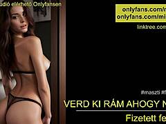 Hungarian woman gives jerk off instructions in European style with clear audio guidance.