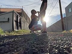 Public Pussy Eating And Car Sex With Blonde Amateur Babe And Monster Cock!