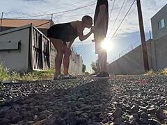 Public Pussy Eating And Car Sex With Blonde Amateur Babe And Monster Cock!