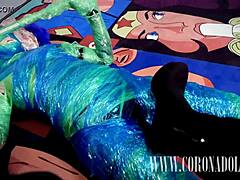 oh man i wrapped myself in 3 layers of tape for this kigurumi bondage session