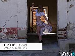 so this tiny canadian milf blonde katie jean strips down outdoors, yeah, in that softcore vibe.