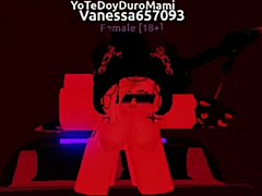 In a wild Roblox scene, the slut whore gets fucked hard in her pussy and ass