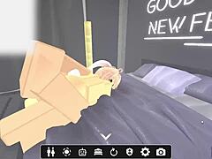 Adorable Blonde with Big Tits and Ass Gets Rough Sex in Game