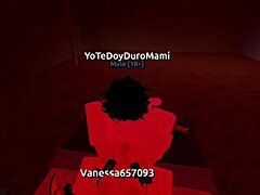 In a wild Roblox scene, the slut whore gets fucked hard in her pussy and ass