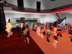 Dancing With Naughty Young Girls In Roblox Party Hall